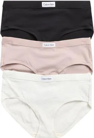 Calvin Klein Classic Comfort 3-Pack Cotton Briefs in Black/Beige/Off White at Nordstrom Rack, Size Medium