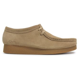 Clarks Wallabee Evo Suede Womens Lace Up Shoes - Dark Sand - Size:UK 5.5