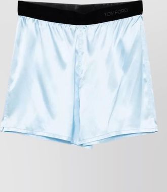 Tom Ford satin shorts featuring refined side slits