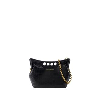 Alexander McQueen Alexander McQueen, Shoulder Bags, female, Black, Size: ONE SIZE Peak Bag - Alexander McQueen - Synthetic Leather - Black