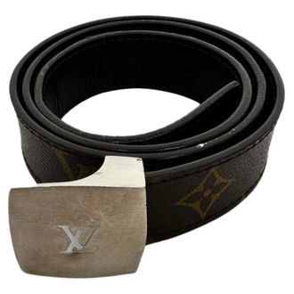 Louis Vuitton Pre-owned Vintage Monogram Buckled Belt - Dames - Pre-owned - Bruin - Maat: ONE Size
