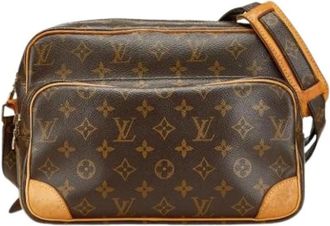 Louis Vuitton Pre-owned Cross Body Bags, female, Brown, Size: ONE SIZE Pre-owned Vintage Canvas Cross Body Bag