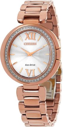 Citizen Capella Diamond Silver Dial Ladies Watch EX1503-54A