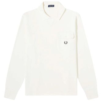 Fred Perry Trui Met Lange Mouwen En Lusjes Aan De Binnenkant In Ecru