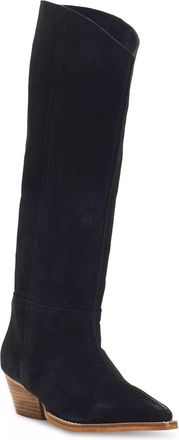 Free People Womens Sway Low Slouch 2.0 Boot In Black Suede