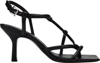 Ash Vierkante Neus Sandalen - Dames - Sandalen met hakken - Zwart - 35 EU - Schoenen