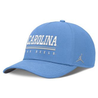 Nike Mens North Carolina Sideline Practice Rise Jordan Brand Dri-FIT College Adjustable Hat in Blue | JC064EYNCN-RKB