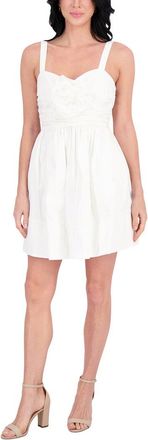 Kensie Solid 3D Flower Mini Dress