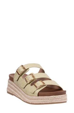 Good Choice Shoes Fabulist Buckle Espadrille Platform Wedge Sandal in Lime at Nordstrom Rack, Size 8.5