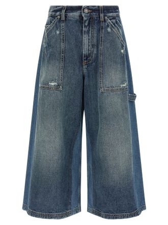 Dolce & Gabbana Blue Cotton Bermuda Womens Shorts