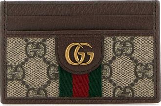 Gucci Printed Canvas Card Holder