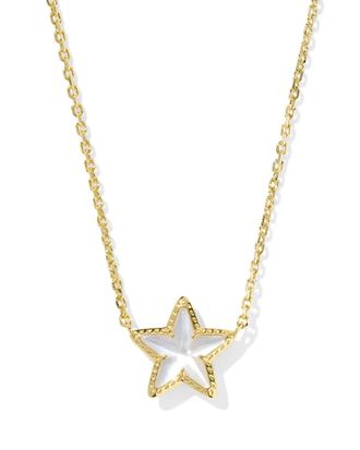 Kendra Scott Womens Cassidy Short Pendant Necklace In Gold Ivory Mother Of Pearl