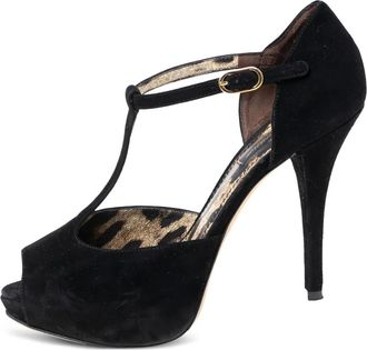 Dolce & Gabbana Sandali in pelle scamosciata 110mm - Nero