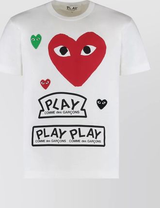 Comme Des Gar&ccedil;ons cotton logo t shirt crew neck graphic