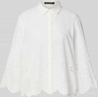 Betty Barclay Regular Fit Bluse mit Lochstickerei in Offwhite, Gr&ouml;&szlig;e 36