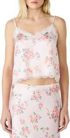 Steve Madden Delany Lace Trim Camisole in Peach Romance at Nordstrom, Size X-Large