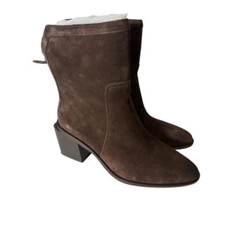 Vince Camuto 0304VC1078 Womens Brown Suede Pointed Toe Mid-Calf Boots HAWK523