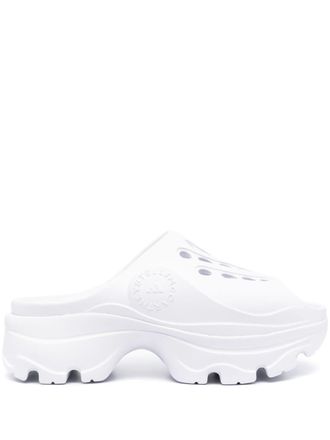 adidas by Stella McCartney Klompen met logo-reli&euml;f - Wit