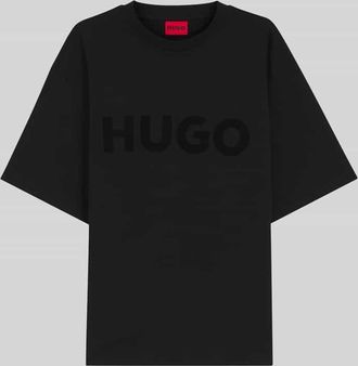 HUGO BOSS Oversized T-Shirt aus reiner Baumwolle Modell DINKEE in Black, Gr&ouml;&szlig;e XXL
