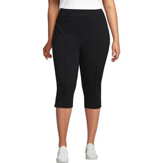 Lands End Starfish High Rise Pintuck Capri Pants in Black at Nordstrom, Size 3 X