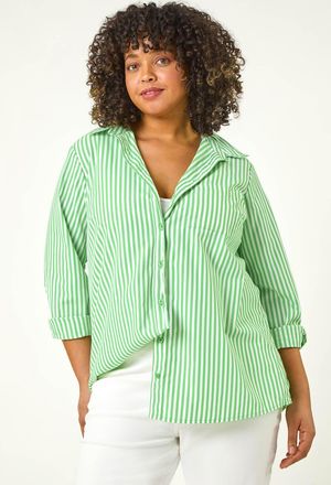 Roman Stripe Buttoned Shirt