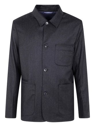 Paul Smith button pocket jacket - men - Wool - M - Grey