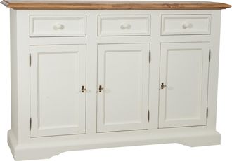 Biscottini International Alacena Shabby - Country-chic De Madera Maciza De Tilo Artesanal Hecho A Mano Estructura Blanco Envejecido Acabado Con Efecto
