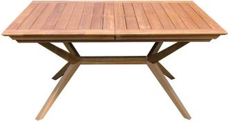 Milani Home Milani Home - Mesa de jardín 6/8 plazas extensible 150/200x90