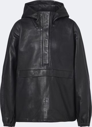 R&oacute;he R&oacute;he Hooded oversized leather jacket