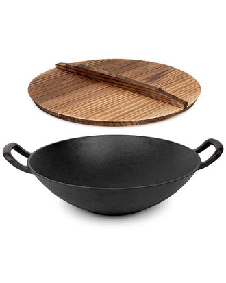 Nutrichef Pre-Seasoned Cooking Wok