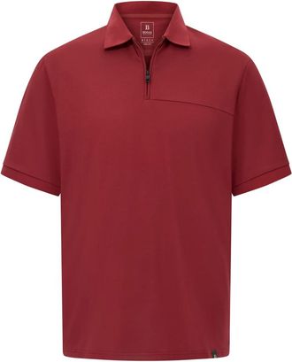 Boggi Milano Tops, Heren, Rood, XL, B Tech Cool Jade Half-Zip Polo Shirt