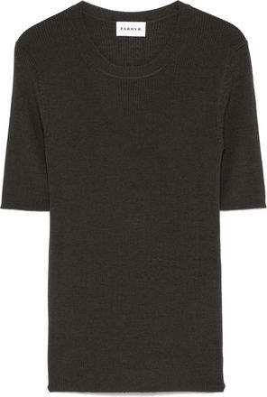 Parosh Olive Ribbed T-shirt