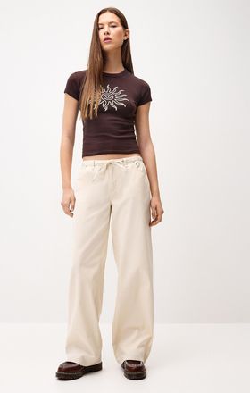 Twik Womens Drawcord-waist wide-leg jean