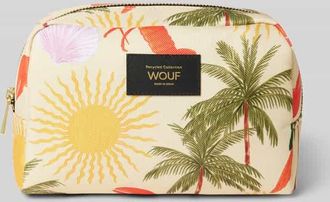 Wouf Kosmetiktasche mit Label-Badge Modell Rio in Sand, Größe 1