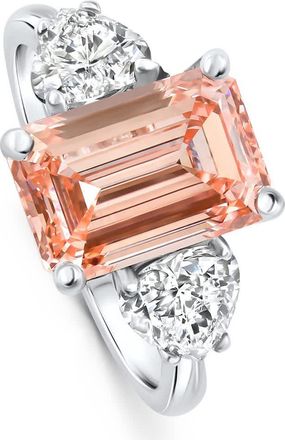 Pompeii3 Certified 4.44Ct Fancy Vivid Pink Diamond Engagement Ring Gold Lab Grown Size: 5