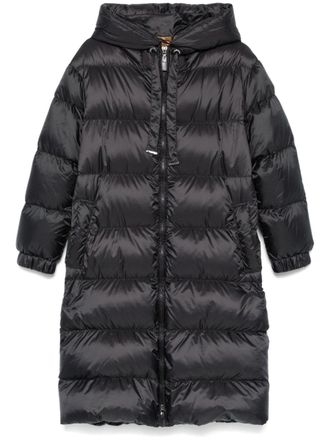 Max Mara Seipa coat - women - Polyester/Polyester/Down/Feather - 42 - Black