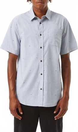 KATIN Twine Short Sleeve Woven Shirt In Steel Blue