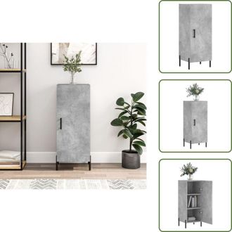 vidaXL The Living Store Credenza Grigio Cemento 34,5x34x90 cm in Legno Multistrato - Credenza moderna
