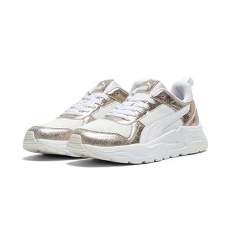 Puma Womens Trinity 2 Metallic Whisper Sneakers, White Gold Warm, 6 UK