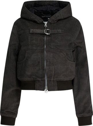 Our Legacy Bomberjack met capuchon en D-ring detail - Dames - Jassen - Bruin - Maat: XS Corduroy
