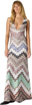 Missoni Viscose Lam&eacute; Gown With Deep V-neck in Green& Brown at Nordstrom, Size 40 It