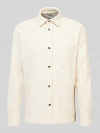 Les Deux Hemdjacke mit Knopfleiste Modell Kaleb in Offwhite, Gr&ouml;&szlig;e XXL