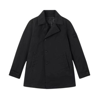 Stone Island David-Tc Ghost Pea Coat - Heren - Mantel - Zwart - S - Polyester - Jassen