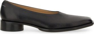 Maison Margiela Pointed Toe Leather Ballerina Flats