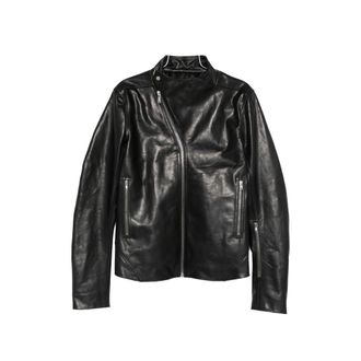Rick Owens Release Asymmetric-zip Leather Jacket