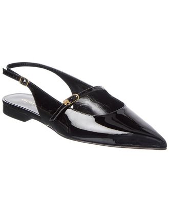 Celine Celine Alma Triomphe Patent Slingback Flat