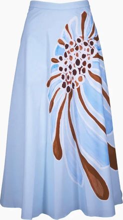 Dorothee Schumacher Womens Power Skirt In Dream Flower Blue