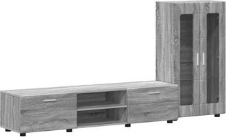 vidaXL Conjunto De Mueble De Tv Gris Sonoma Madera De Ingenier&iacute;a Vidaxl