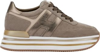 Hogan Platte Casual Schoenen - Dames - Sneakers - Bruin - 36 EU - Schoenen