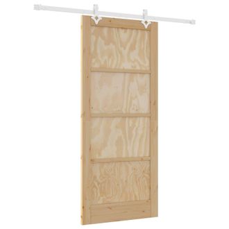 vidaXL Puerta Corredera Natural Y Blanco 86 X 198,5 Cm Vidaxl